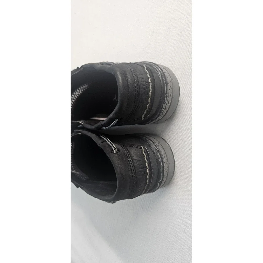 Sperry Top-Sider Mens Black Leather Lace Up Boat Shoes Size 9M STS13114